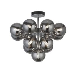 52131-13SM Berry 13Lt Lampa wisząca - Chrome & Smoke szkło Searchlight