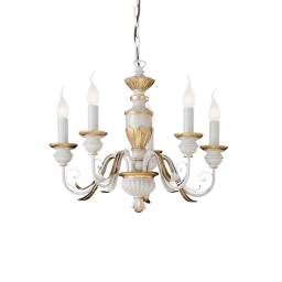 012865 Lampa wisząca firenze sp5 antique white Ideal Lux - Mega RABATY w koszyku %