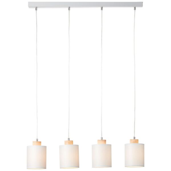 99413/22 Lampa wisząca Vonnie 4flg szara/drewno Brilliant