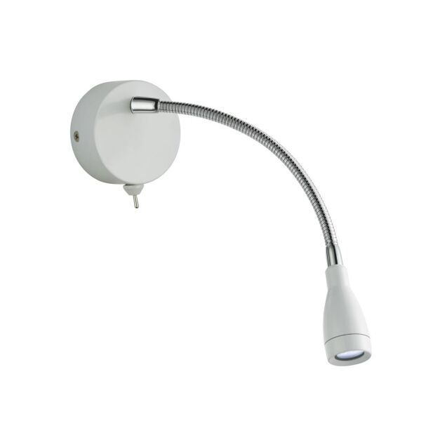 9917WH Flexy LED Adjustable Kinkiet -Chrome with biały Searchlight