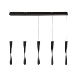 8675-5BK Paddle 5Lt LED Bar Lampa wisząca - czarny Metal & Opal Searchlight