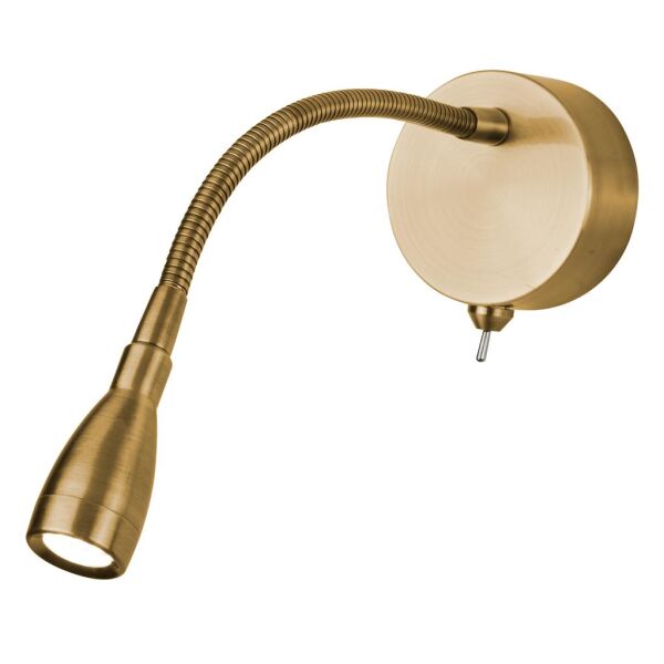 9917SB Flexy LED Adjustable Wall Light in Satin Brass Searchlight