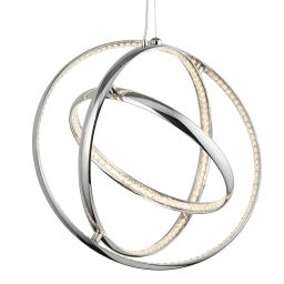 5013-3CC Rings LED 3Lt Lampa wisząca - Chrome & Clear kryształ Searchlight