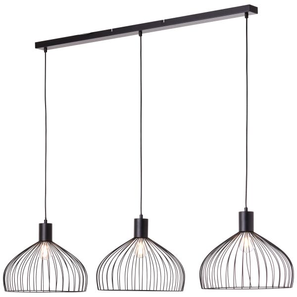 99605/06 Czarna lampa wisząca 3flg czarny mat Brilliant