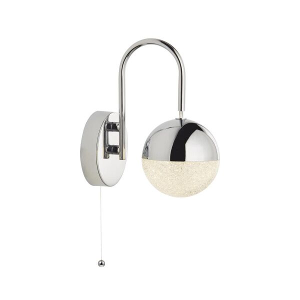 5081CC Marbles LED Kinkiet - Chrome & Crushed Ice Shade Searchlight