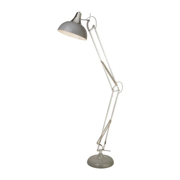 EU8082GY Goliath Floor Lamp - Grey & Chrome Searchlight