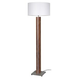 G93116/70 Lampa stojąca LED Magnus drewno ciemny/biały Brilliant