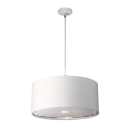 BALANCE-P-WPN Lampa wisząca Balance 1 – biały i polerowany nikiel Elstead - Mega RABATY w koszyku %