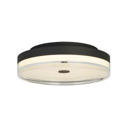 42651-40BK Cyprus Black LED Flush Light With Clear Acrylic Searchlight