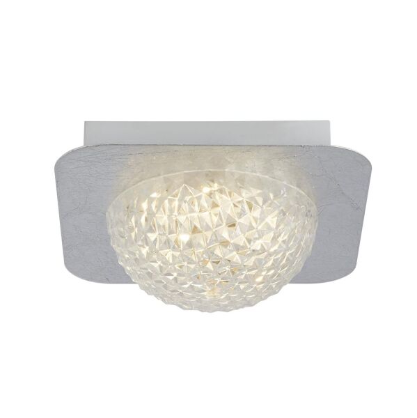 32511-1SI Celestia LED Flush Lampa sufitowa - srebrny Leaf & Acrylic Searchlight