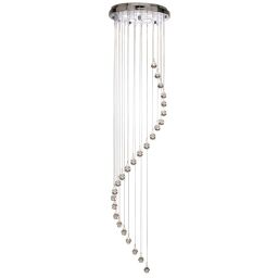 5742CC Hallway 5Lt 180cm Multi-Drop Lampa wisząca- Chrome & kryształ Balls Searchlight