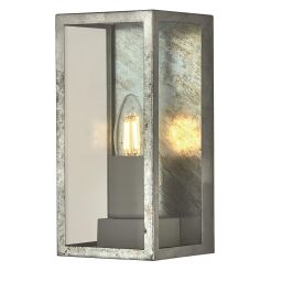 90151SI Box II zewnętrzny Kinkiet - srebrny & Clear szkło, IP44 Searchlight