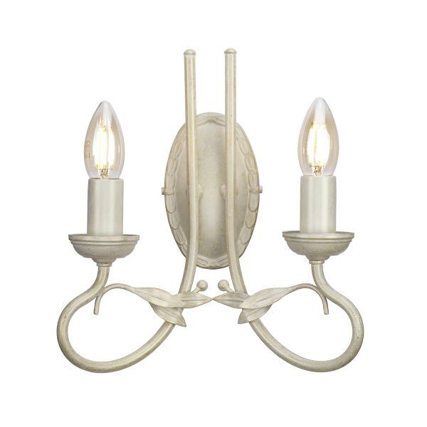 OV2-IVORY-GOLD Lampa ścienna Olivia 2 Light – kość słoniowa/złoto Elstead - Mega RABATY w koszyku %