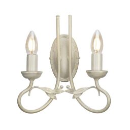 OV2-IVORY-GOLD Lampa ścienna Olivia 2 Light – kość słoniowa/złoto Elstead - Mega RABATY w koszyku %