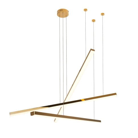 Trio 3 P0426D dimmable gold pendant lamp Maxlight