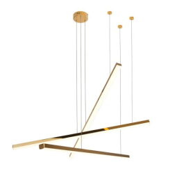 Trio 3 P0426D dimmable gold pendant lamp Maxlight