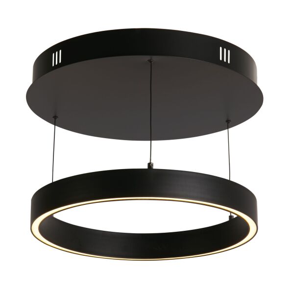 30410BK Layla Gesture Control Pendant - Black Metal & Opal Acrylic Searchlight