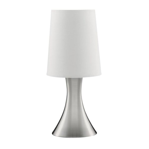 EU3922SS Touch Lampa stołowa- satyna srebrny Base & Fabric Shade Searchlight