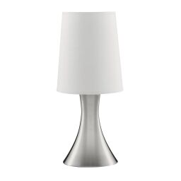 EU3922SS Touch Lampa stołowa- satyna srebrny Base & Fabric Shade Searchlight
