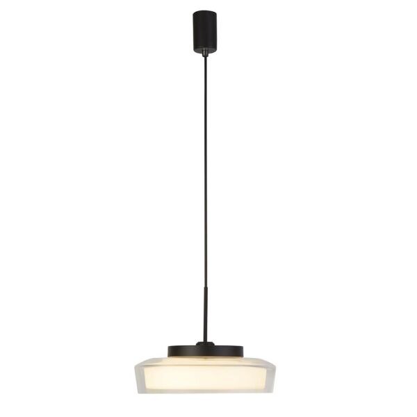 60962BK Puck łazienkowy Lampa wisząca Light - czarny Metal & Opal, IP45 Searchlight