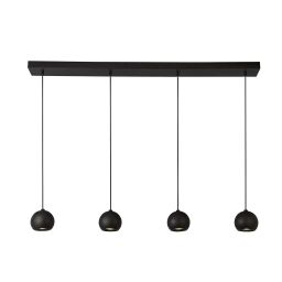 1014-4BK Eindhoven 4Lt Bar Lampa wisząca - czarny Metal Searchlight