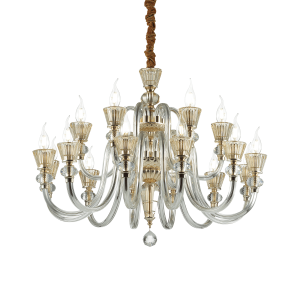 140629 Lampa wisząca strauss sp18 gold Ideal Lux - Mega RABATY w koszyku %