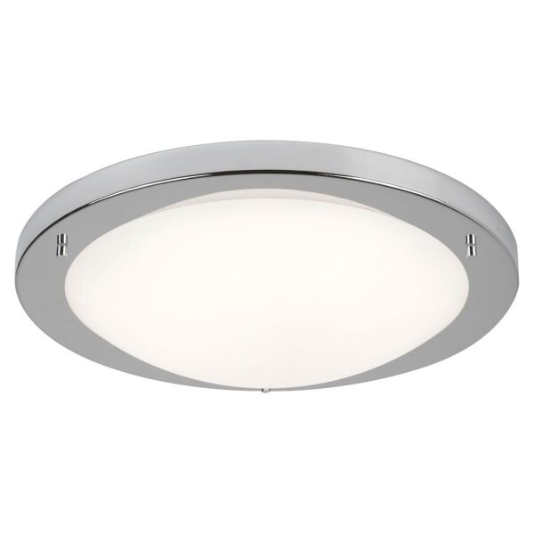 8703SS Geneva LED Flush - satyna srebrny & szkło, IP44 Searchlight