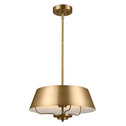 KL-LUELLA-3P-BNB Lampa wisząca Luella –  3 źródła światła – Szczotkowany naturalny mosiądz Elstead  - Mega RABATY w koszyku %