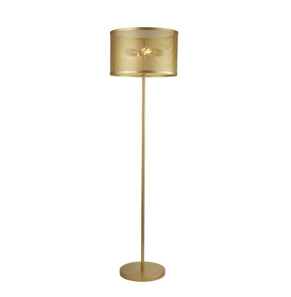 EU2832-2GO Fishnet 2Lt Lampa podłogowa - Matt złoty Mesh Searchlight