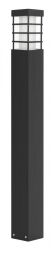 RADO II 1 BL Lampa stojąca słupek czarny SU-MA - Mega RABATY W KOSZYKU %