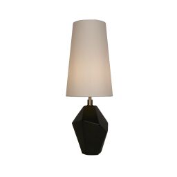 EU88250BK Apex Black And White Table Lamp Searchlight