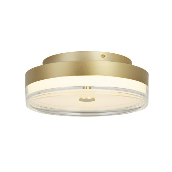42651-30GO Cyprus Gold LED Flush Ceiling Light With Clear Acrylic Searchlight