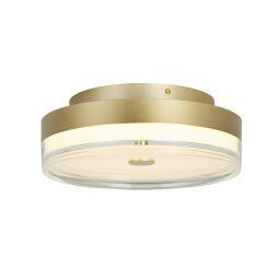 42651-30GO Cyprus Gold LED Flush Ceiling Light With Clear Acrylic Searchlight