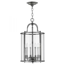 HK-GENTRY-P-L-PW Gentry 6 Light duży lampa wisząca – cyny Elstead - Mega RABATY w koszyku %