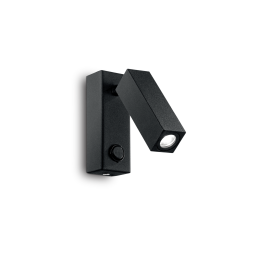 142241 Kinkiet page ap square black Ideal Lux - Mega RABATY w koszyku %