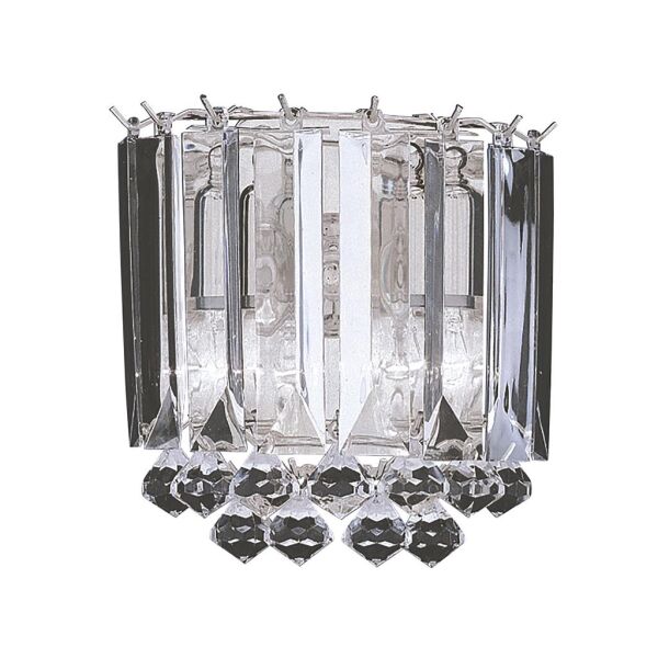 6711-2CC Sigma 2Lt Kinkiet - Chrome & Clear Acrylic Rods Searchlight