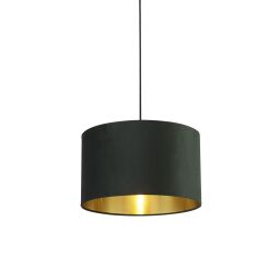31040GR Drum Shade - Green Velvet with Gold Inner Searchlight