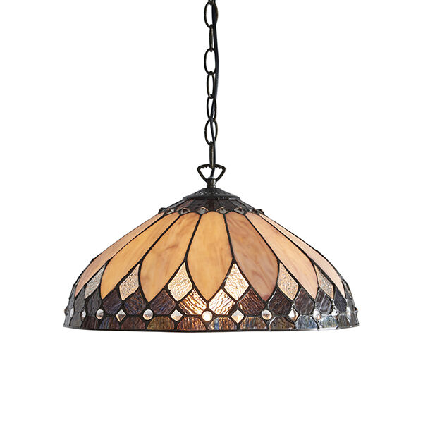 63977 Tiffany Brooklyn 1lt lampa wisząca Interiors1900 - MEGA rabaty w koszyku %