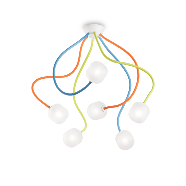 174976 Plafon octopus pl6 multicolor Ideal Lux - Mega RABATY w koszyku %