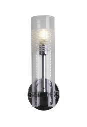 27981CC Scope Bathroom Wall Light- Chrome Metal & Clear Etched Glass Searchlight