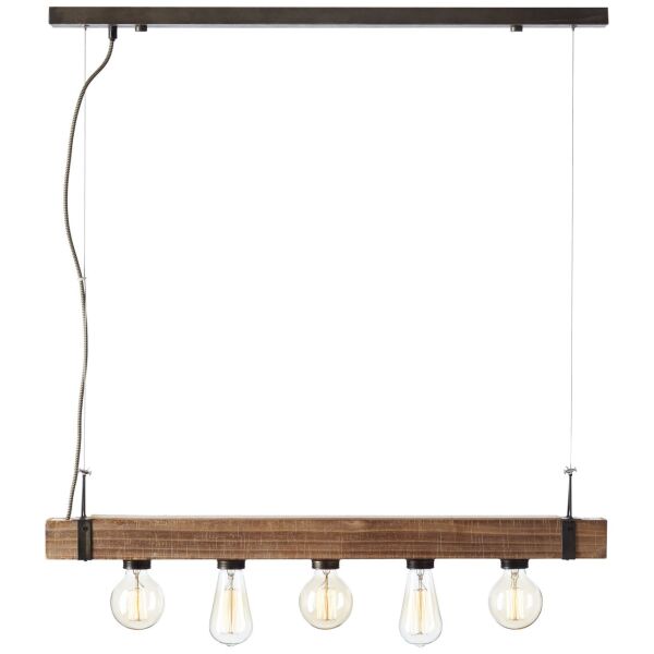 93725/76 Lampa wisząca Woodhill 5 płomieni antyczna / czarna