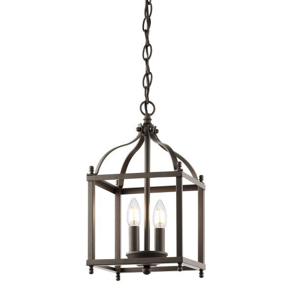 KL-LARKIN-P-S-OZ Mały lampa wisząca Larkin 2 Light – Olde Bronze Elstead - Mega RABATY w koszyku %