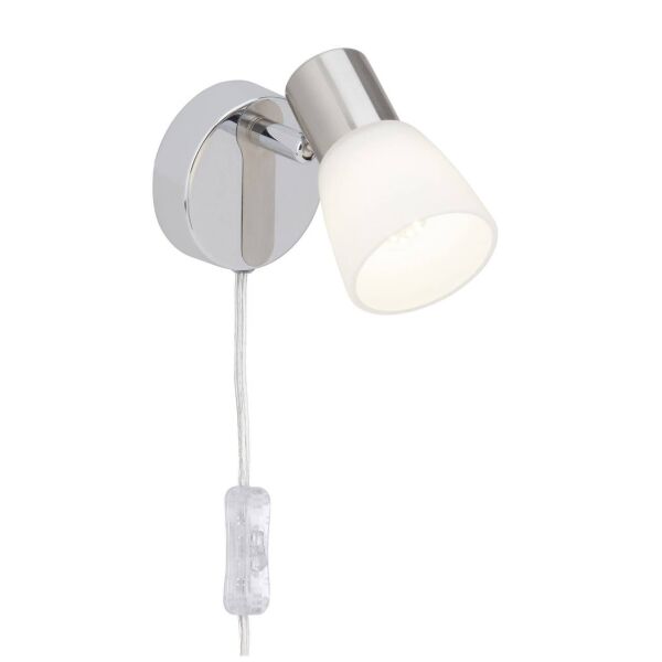 G46112/77 Janna LED ścienna lampa punktowa i przełącznik żelazny / chrom / biały