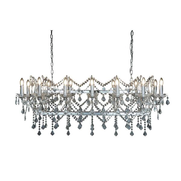80614-14CC Florence 14Lt Lampa wisząca Bar - Clear kryształ & Chrome Searchlight