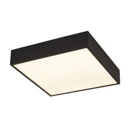 72370BK Zeus Flush łazienkowy Lampa sufitowa - czarny Metal & Opal, IP44 Searchlight